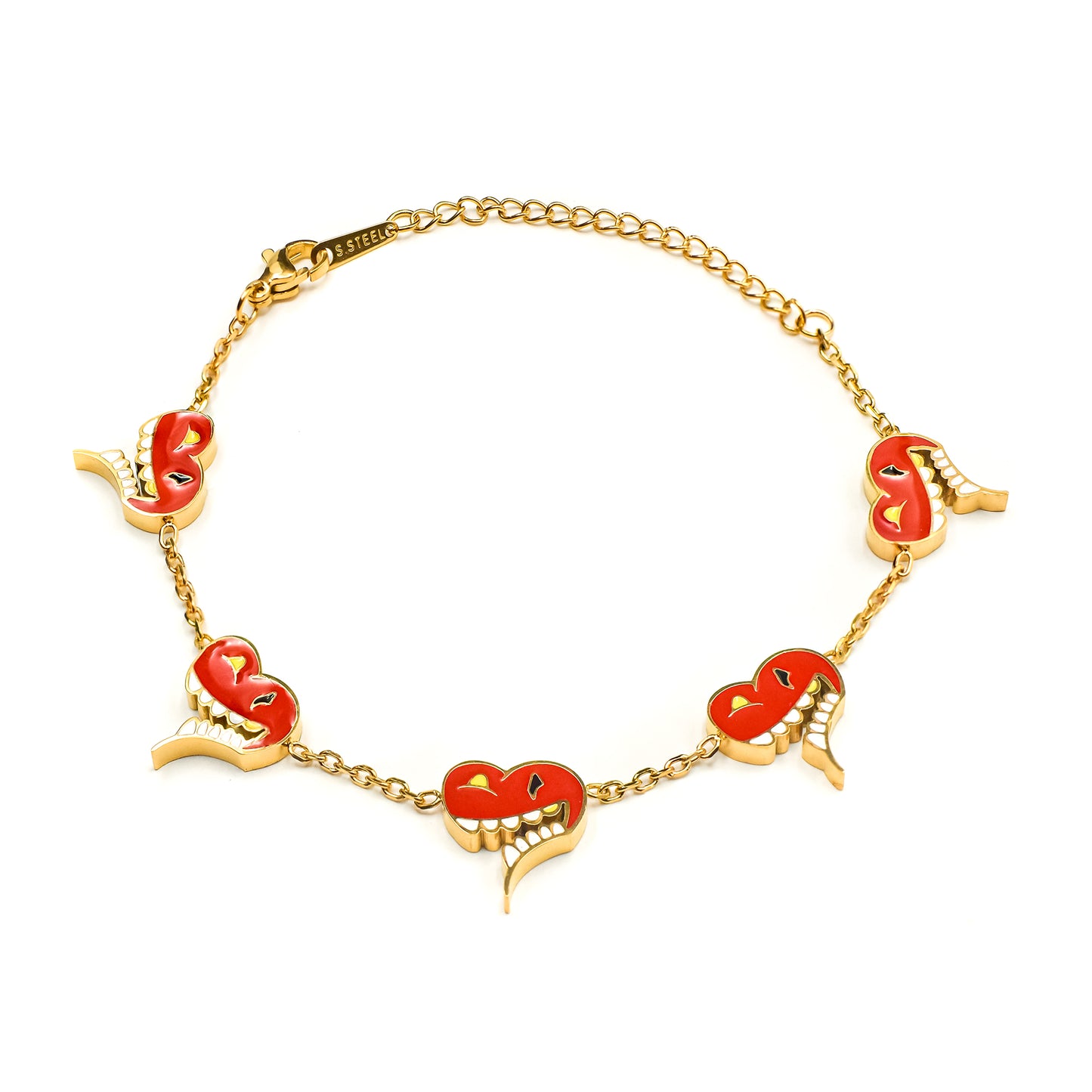 ibis Heart Charm Bracelet